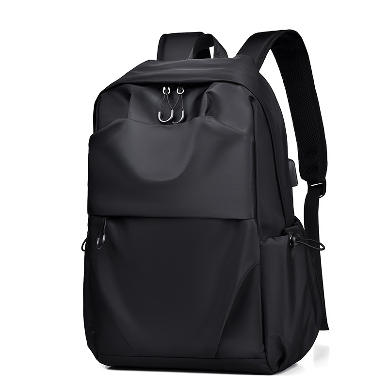 Cross-border nylon backpack, lightweight men's casual travel bag, large-capacity schoolbag, simple computer bag for college students Item Picture