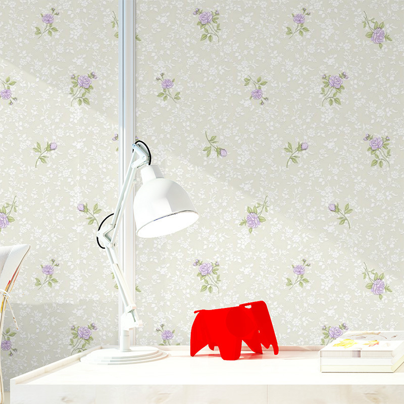 Non-woven fabric wallpaper, Korean-style fresh small floral pattern, country-style, warm and romantic girl's room, wedding room, bedroom, living room, 91201 Specification drawing