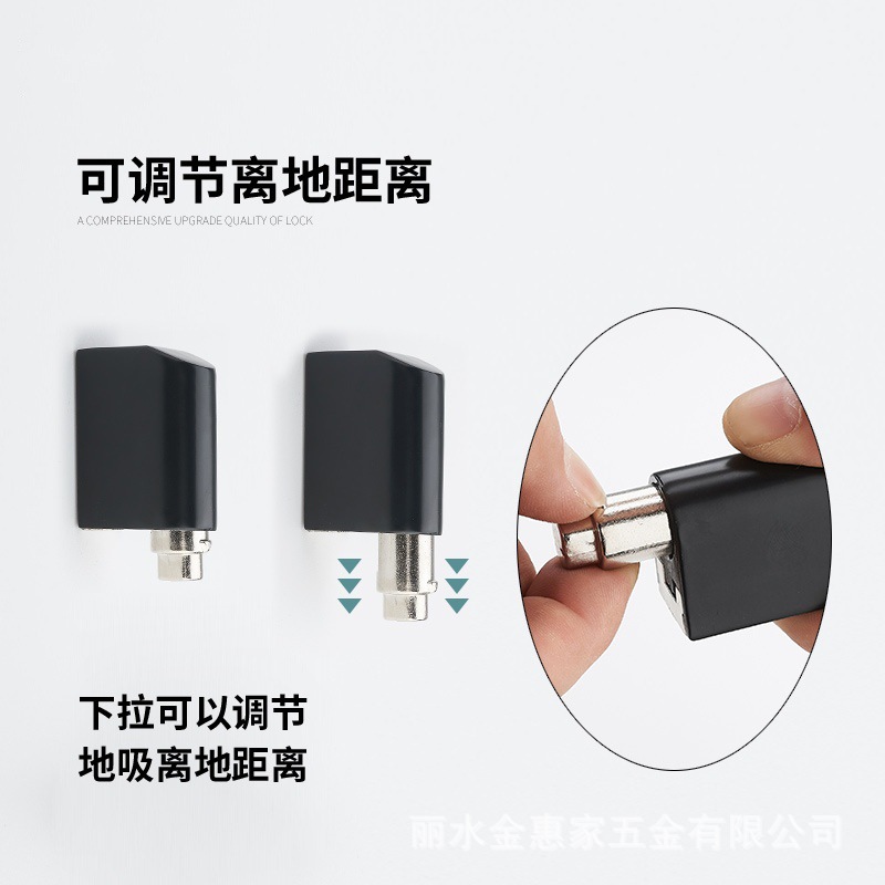 New type of invisible bathroom door stopper, silent door stopper, windproof floor stopper, no need for drilling, anti-collision high door stopper Specification drawing