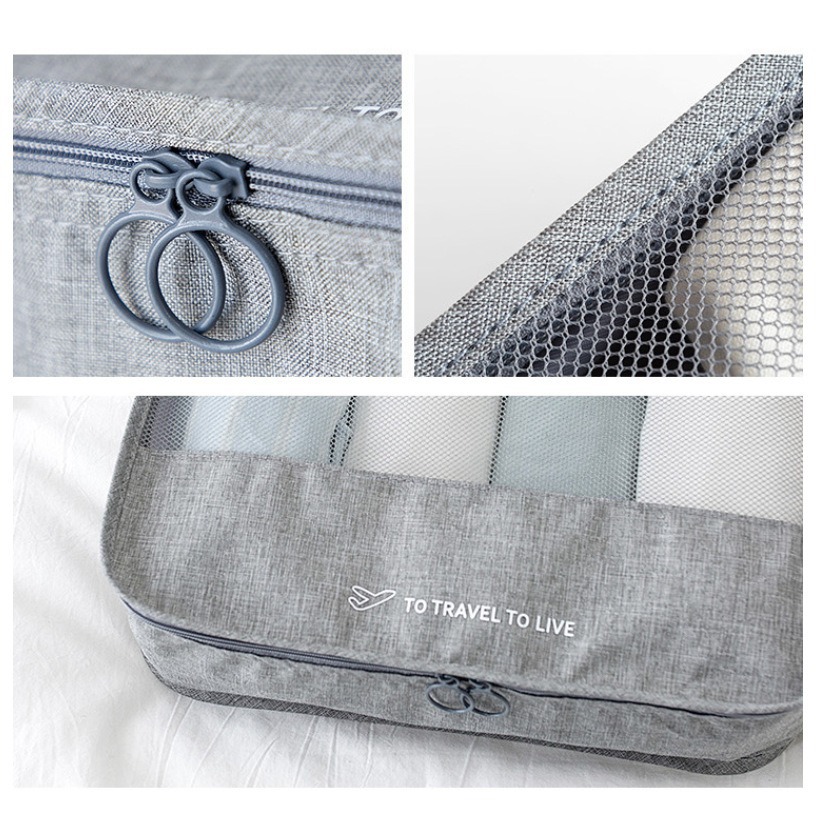 Cationic travel storage bag set, storage bag, suitcase, clothes organization bag, portable underwear, shoe sorting bag Specification drawing