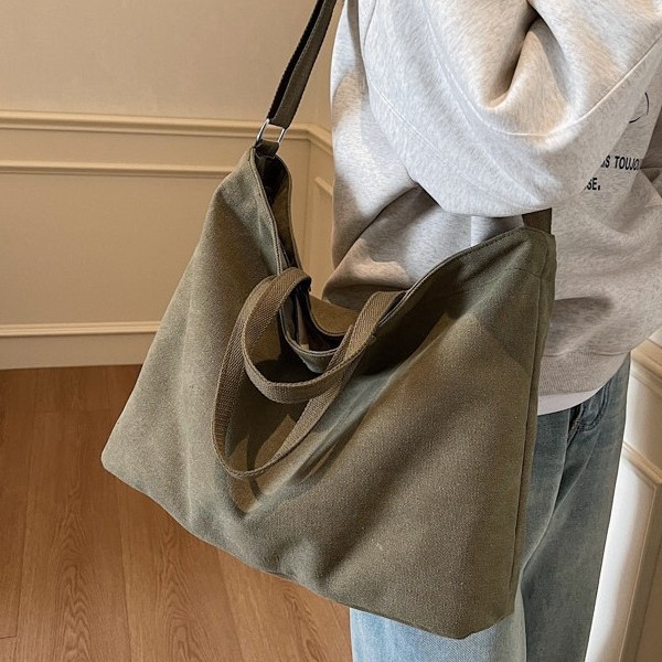 Solid-color Korean-style anti-theft single-shoulder bag, simple single-shoulder Korean-style versatile class bag, tote bag, casual and high-quality crossbody bag details Picture