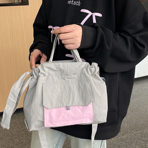 Korean large-capacity casual backpack 2025 new niche design tote bag, student schoolbag, crossbody bag Specification drawing