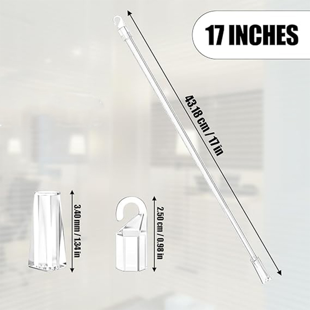 Blind rod replacement parts with hooks, acrylic blinds, rotating rod, pull rod, dimming rod with hook handle Application Scenario