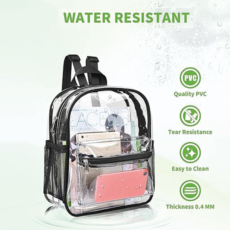 Hot-selling backpack, PVC schoolbag, visible student schoolbag, multi-functional outdoor backpack, waterproof jelly bag with LOGO full figure