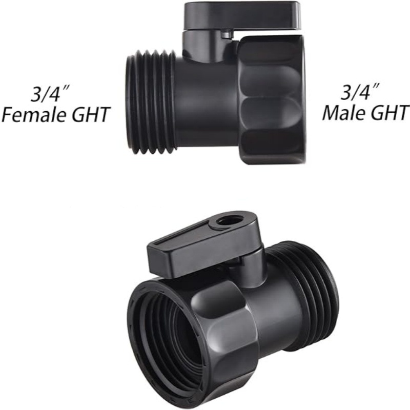 Cross-border American standard 3/4GHT garden hose threaded joint plastic ball valve water supply control switch Item Picture