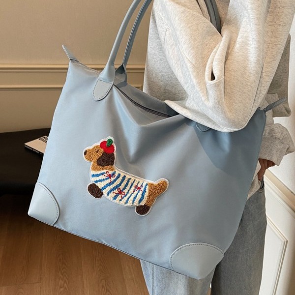 Korean style Instagram cute girl Tote bag 2024 New Cartoon dog shoulder bag large capacity versatile bag Application Scenario