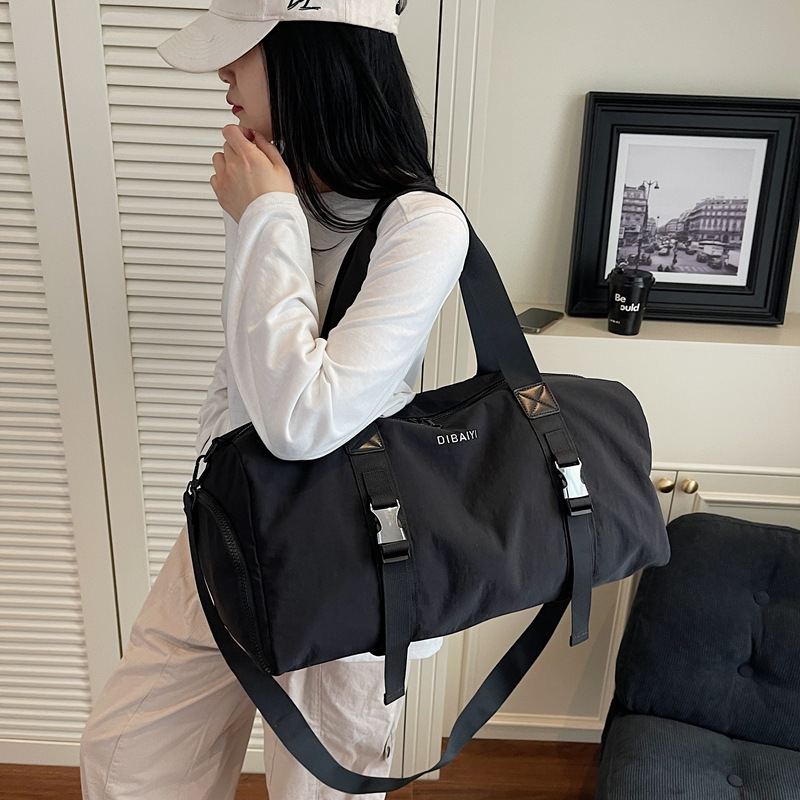 New large-capacity travel backpack, women's lightweight dry and wet separation fitness bag, independent shoe compartment, hand-held crossbody luggage bag full figure