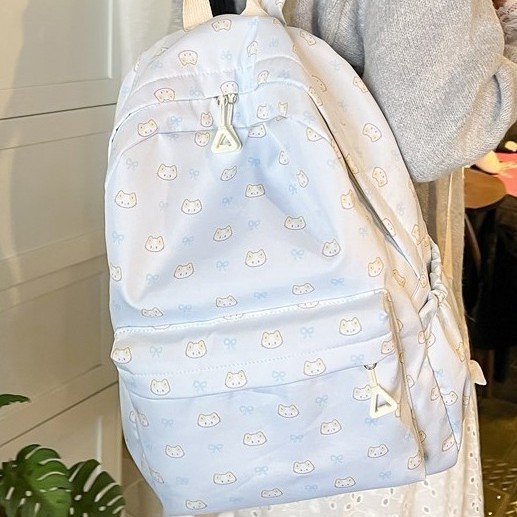 New cartoon large-capacity student schoolbag, cute backpack, class bag, fresh and cute girl casual backpack Specification drawing
