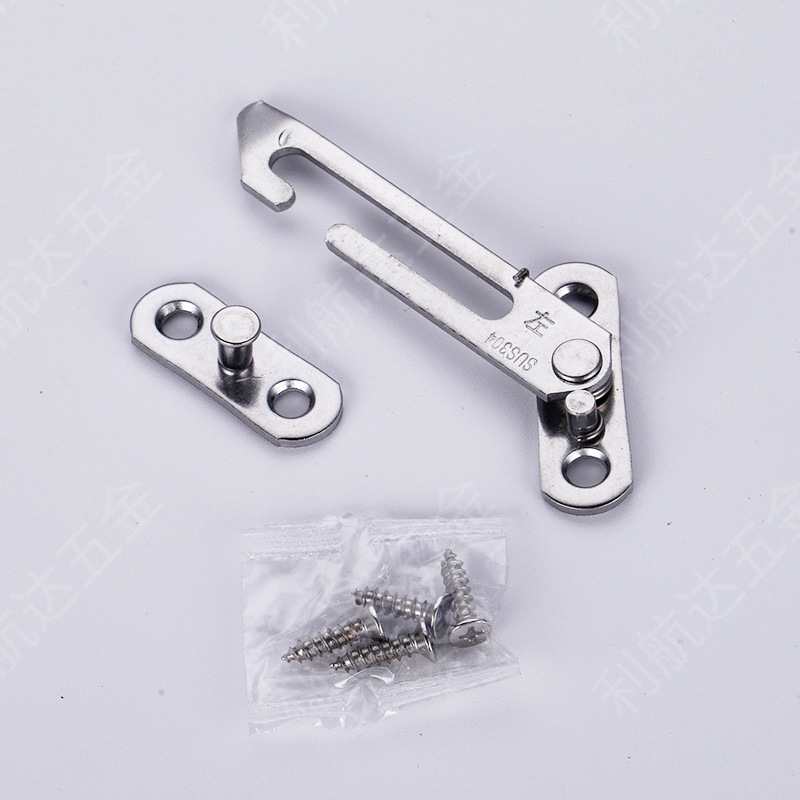 Stainless steel children's limiters, casement window fixers, safety wind braces, top-hung Windows, detachable left and right window hooks, window buckles Specification drawing