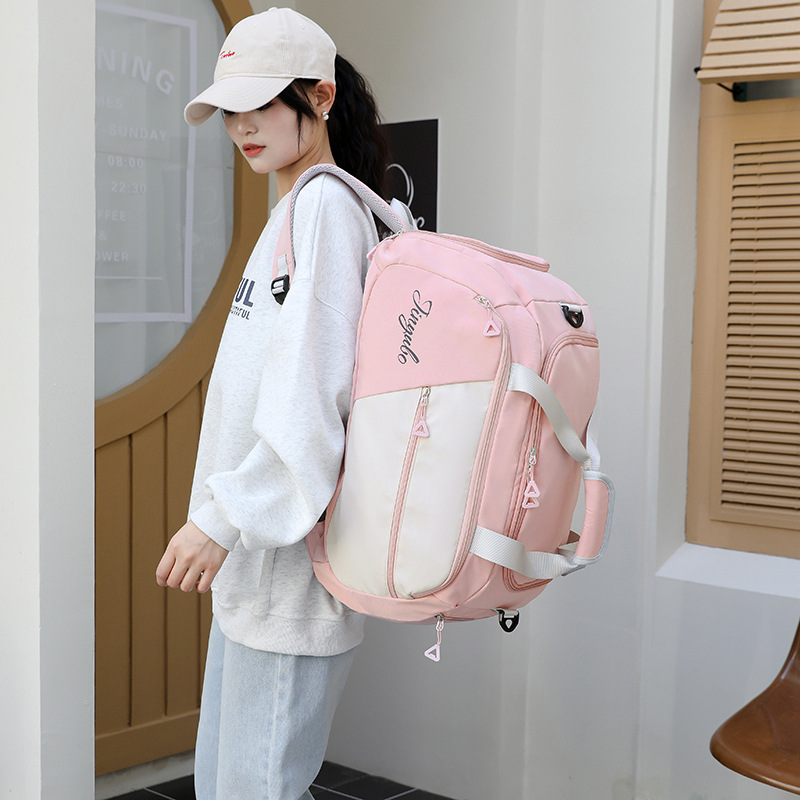 Yoga exercise bag, women's fitness bag, women's dry and wet separation storage training bag, large-capacity hand-held crossbody casual bag Specification drawing