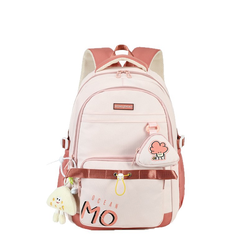 A new type of cross-border, fresh and sweet girls' backpack, a large-capacity, lightweight school bag for junior high school and primary school students Item Picture