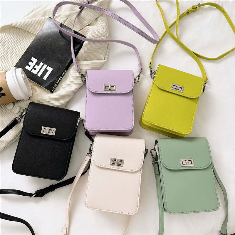 The 2025 summer new mini mobile phone bag is small, fashionable and simple. It is a single-shoulder crossbody long strap women's bag full figure