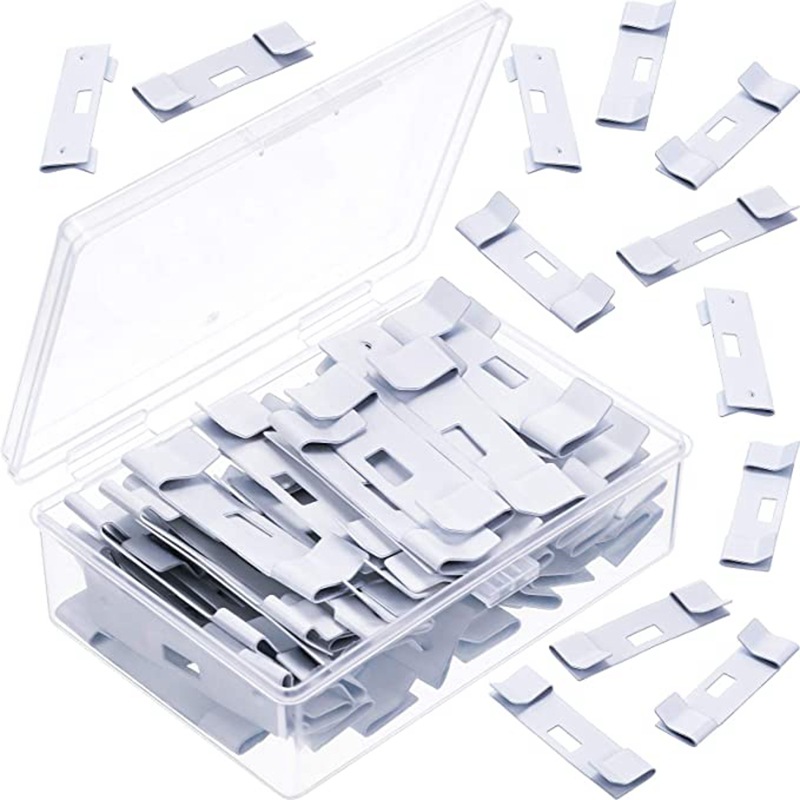 Cross-border wholesale 12-piece set of metal Venetian blinds and white hanging sheet curtain accessories full figure