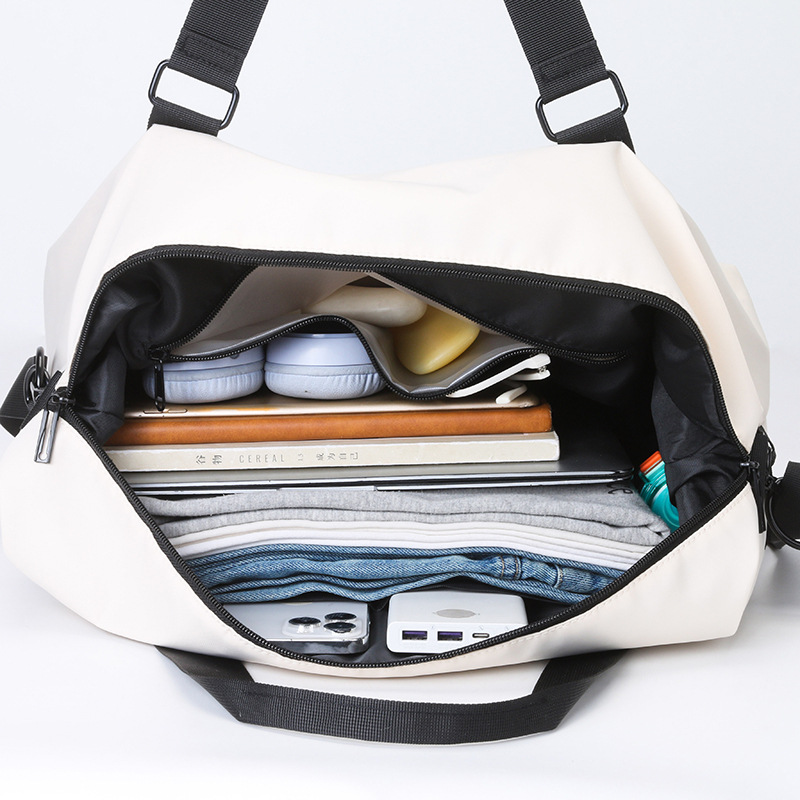 A new large-capacity, simple hand-held travel bag with a handle, a dry-wet separated sports and fitness bag, and a portable single-shoulder bag Specification drawing