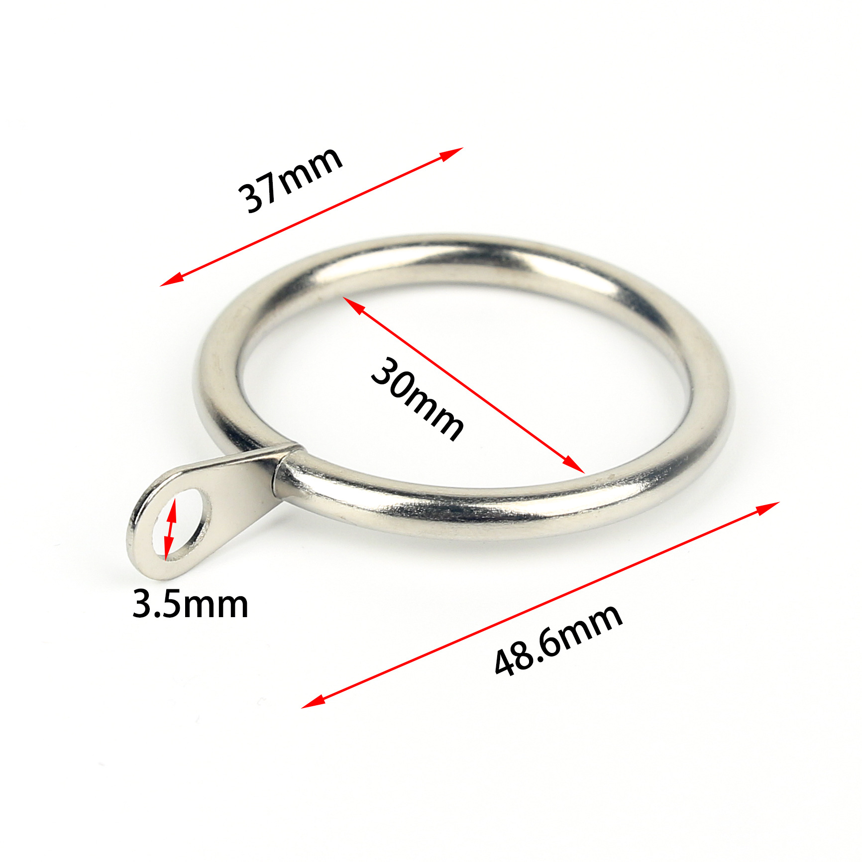 Source factory home metal curtain ring with sheet ring, 9-shaped hook, curtain hook, curtain accessory ring hanging Application Scenario