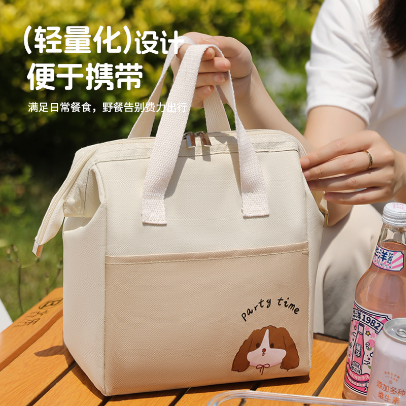 New cartoon student lunch box handbag, thickened aluminum foil fresh-keeping ice bag, office worker lunch box bag, outdoor insulated bag full figure