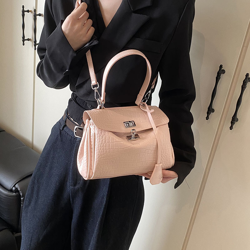 Cross-border stone-patterned large-capacity hand-held underarm bag for women 2025 new style, fashionable solid color, versatile unit price crossbody bag, trendy Specification drawing