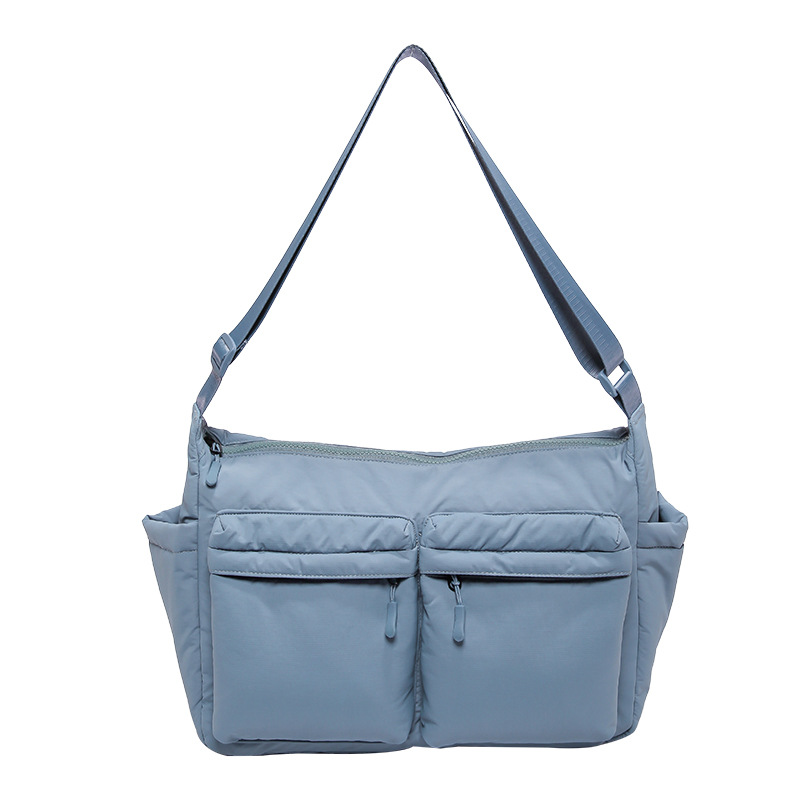 Fashionable and casual shoulder bag, cotton-padded jacket, cloud bag, single-shoulder crossbody bag, multi-pocket water-resistant, large-capacity nylon fabric bag Item Picture