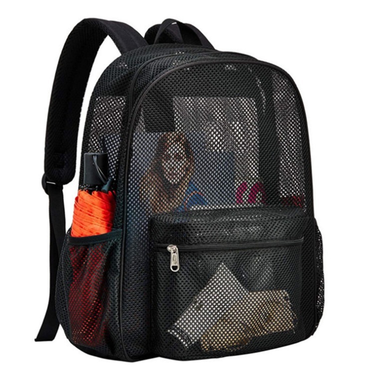 New heavy-duty mesh breathable cushion backpack from Amazon in stock. logo for travel, sports and beach backpacks full figure