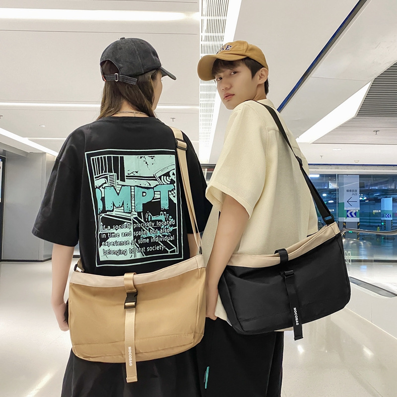 Large-capacity crossbody bag for men and women, Korean-style workwear-style single-shoulder bag, Japanese-style trendy casual backpack, fashionable messenger bag full figure