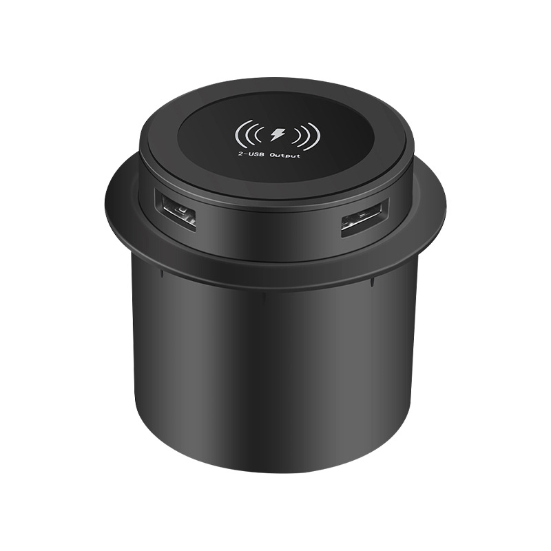 3-in-1 multi-functional hidden USB bedside table, sofa armrest, desktop office furniture, embedded wireless charger Item Picture