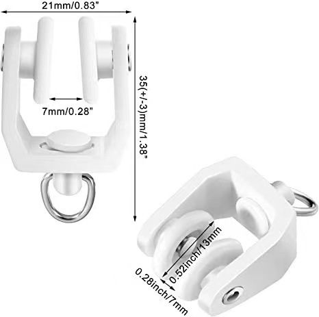 Cross-border consignment of curved rail, flexible rail accessories: S-hook - curved rail pulley - top mounting - side mounting - alligator clip details Picture