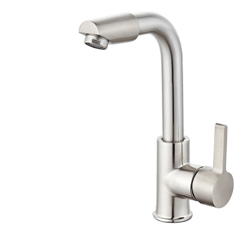 Kitchen sink, faucet switch, washbasin, washbasin, tap water, rotatable single-cooling, stainless steel factory direct sales Item Picture