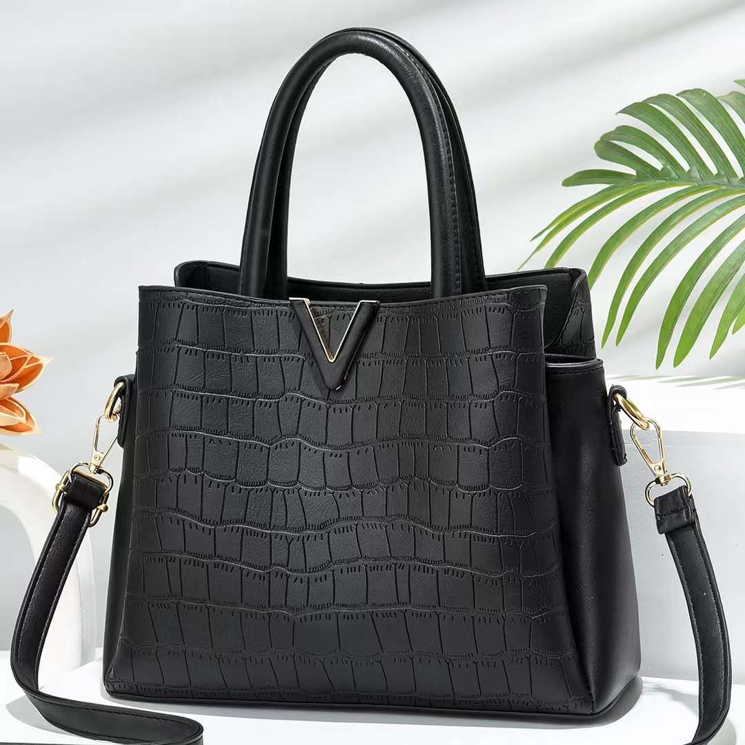 Stone-patterned women's bag 2022 new European and American fashionable large-capacity women's handbag, export single-shoulder crossbody bag full figure
