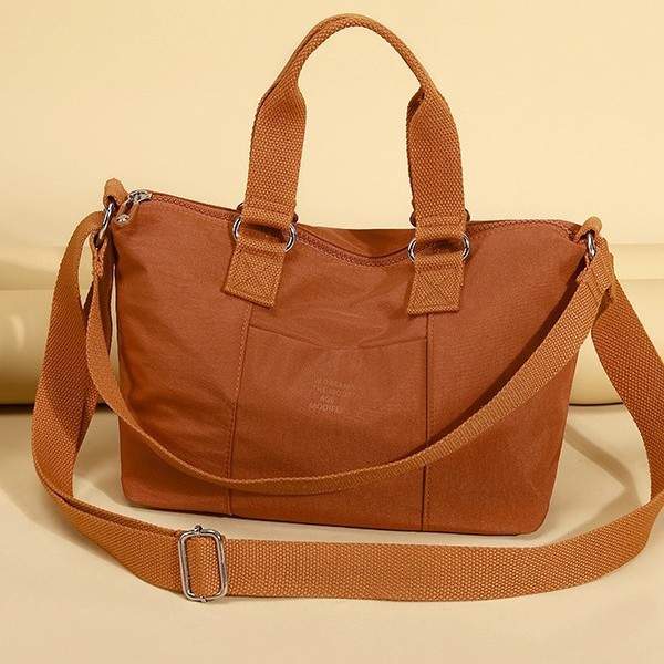 Japanese-style washed canvas bag for women, new large-capacity crossbody bag, fashionable casual handbag, color-blocking tote bag for women Specification drawing
