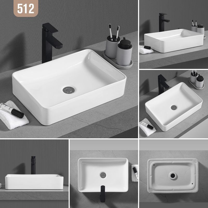 Ceramic countertop washbasin, single basin, bathroom washbasin, balcony small-sized countertop basin, household washbasin details Picture