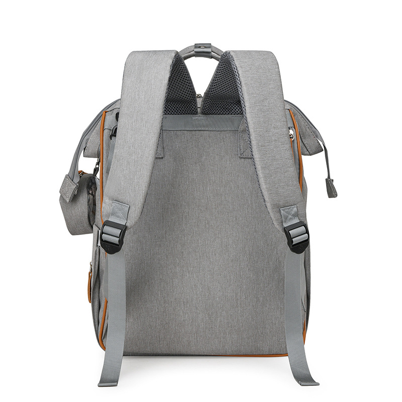 Fashionable backpacks, casual backpacks, large-capacity mommy bags, baby bags that can be hung on strollers when taking kids out Specification drawing