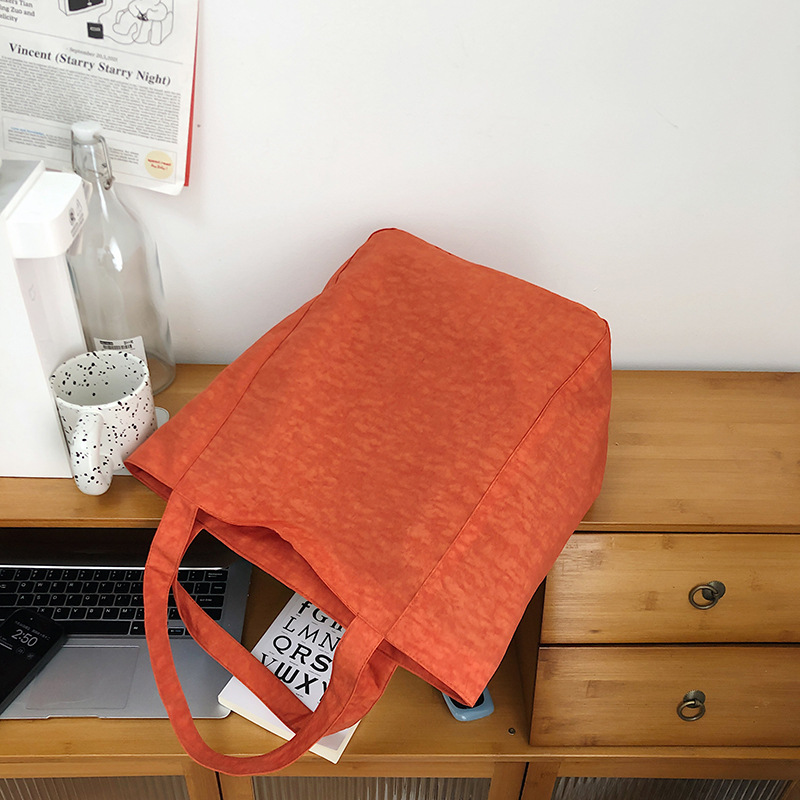 Japanese-style laid-back handbag, ins artistic and simple large-capacity Korean single-shoulder bag, simple and versatile women's commuter bag Specification drawing