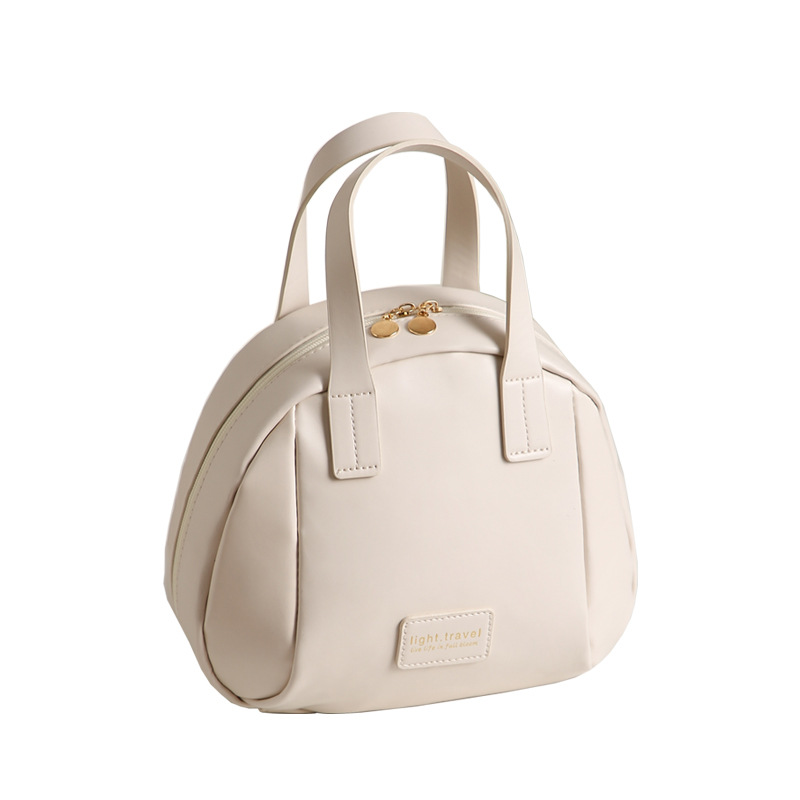 The new PU shell cosmetic bag is a simple and fashionable handbag, a small bag for women, and a storage bag for cosmetics and toiletries Item Picture