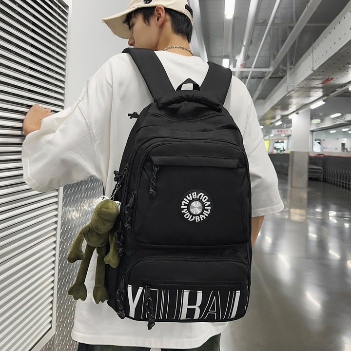 Male schoolbag, Korean version of high school Central dormitory ulzzang, large-capacity ins trendy backpack for college students, couple computer backpack full figure