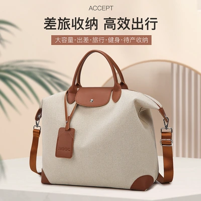 Cross-border short-distance luggage bags, travel bags, lightweight yoga bags, fitness bags, large-capacity hand-held bags, shoulder bags, and maternity storage bags thumbnail