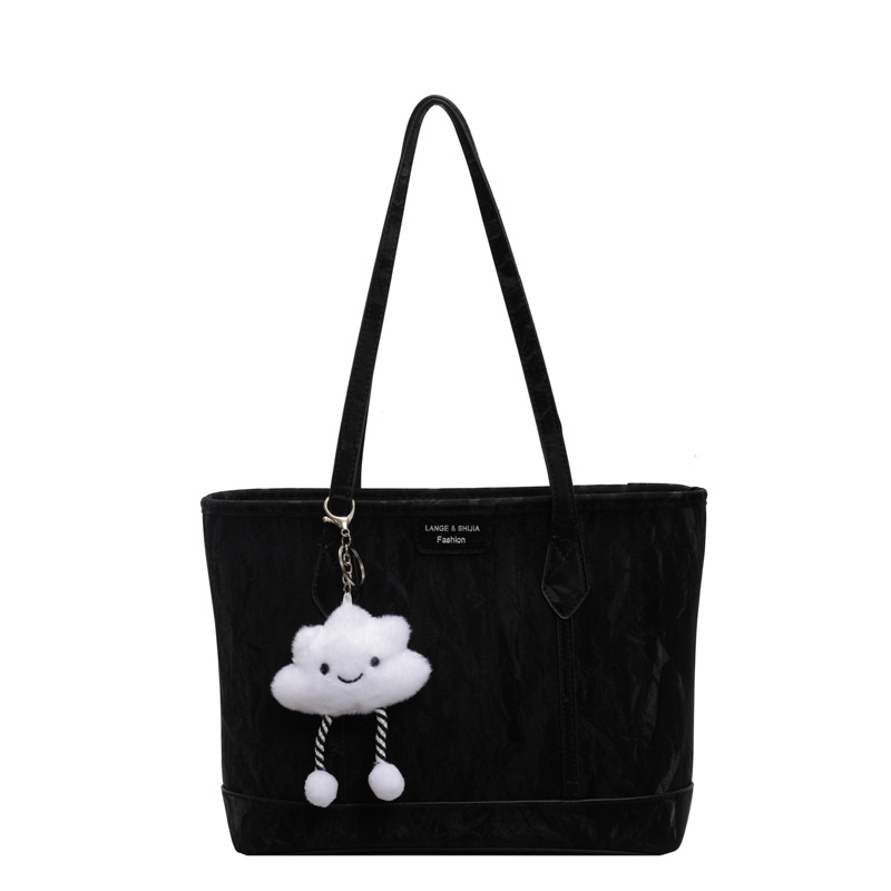 Tote bag, large-capacity single-shoulder bag, hand-carry, stylish and casual bag, young and individualistic, 2024 new trendy large bag Item Picture