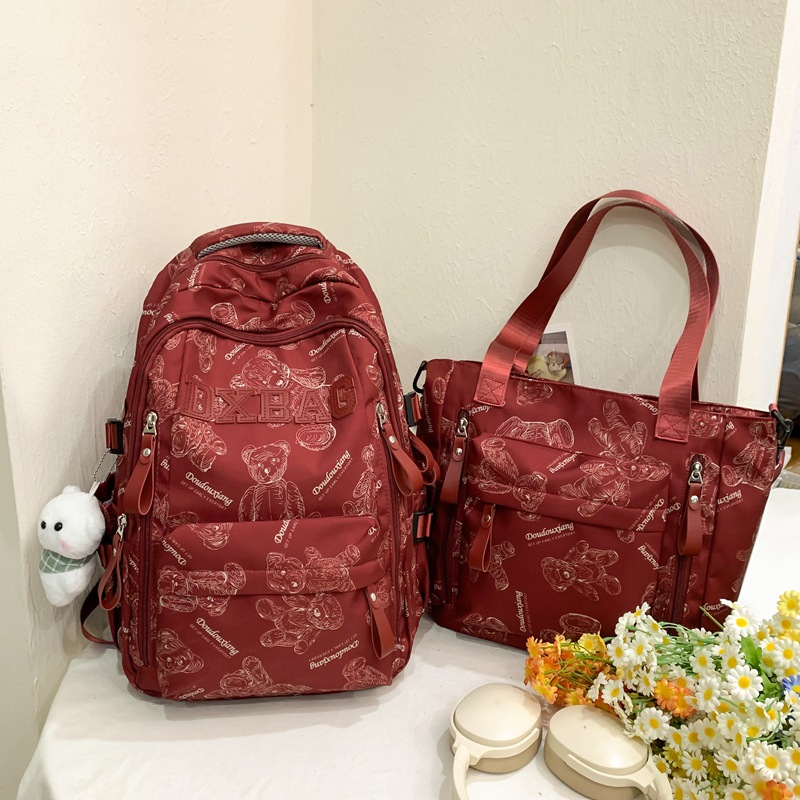 New lightweight backpack for high school students, girls, primary school students, cute girls, large-capacity schoolbag and single-shoulder bag for junior high school students Specification drawing