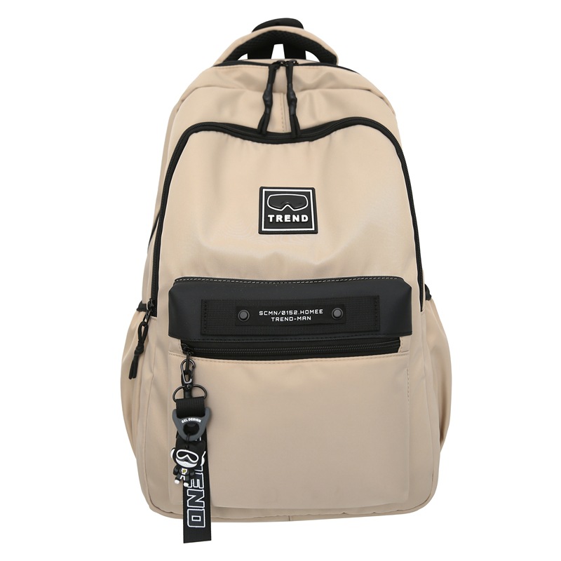 New Japanese-style ins workwear style trendy college student couple backpack, large-capacity versatile backpack for junior and senior high school students Item Picture