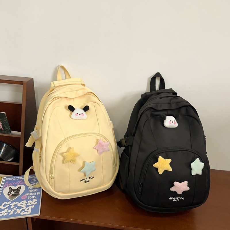 Cross-border campus schoolbags, junior high school girls' backpacks, cute travel bags for girls, large-capacity backpacks for high school and college students Specification drawing