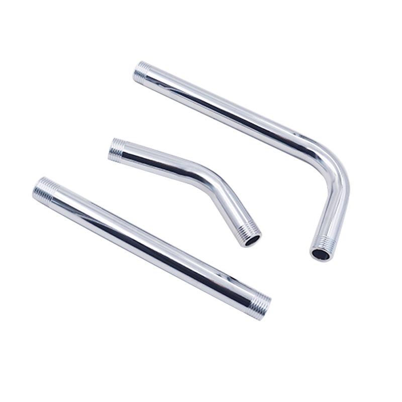 Stainless steel shower head outlet pipe elbow fixed seat bracket, bathhouse bath head horizontal bar embedded in the wall top shower pipe Item Picture