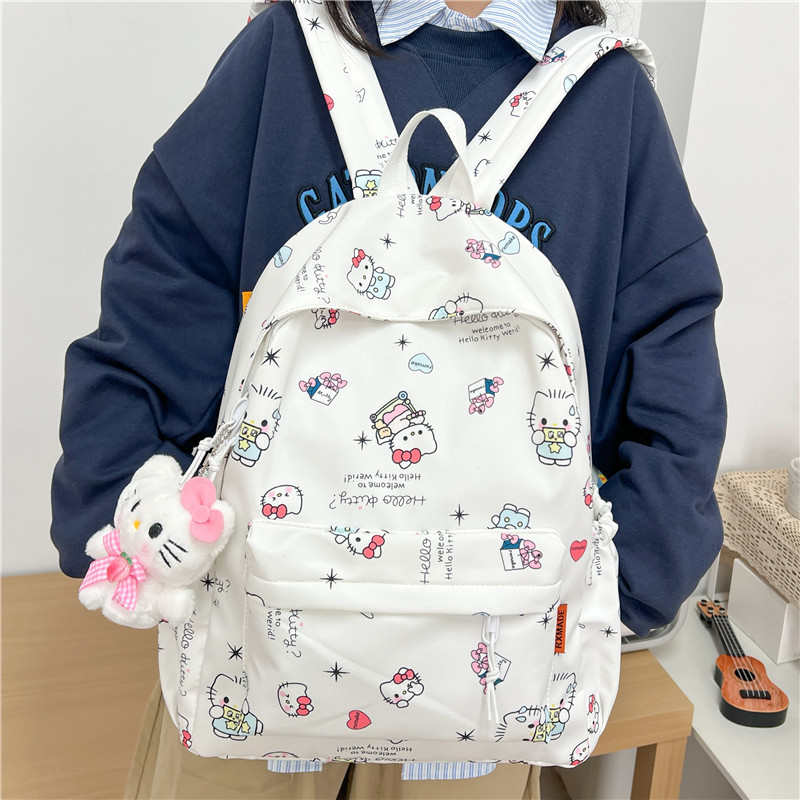 Cute new female backpack for primary school students, a niche Korean-style large-capacity backpack for junior and senior high school students, a large-capacity backpack with reduced load full figure