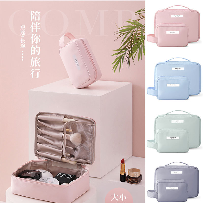 Large-capacity hand-held makeup bags in an ins style, high-end storage bags for travel and outings, waterproof portable makeup bags are now available for order Application Scenario