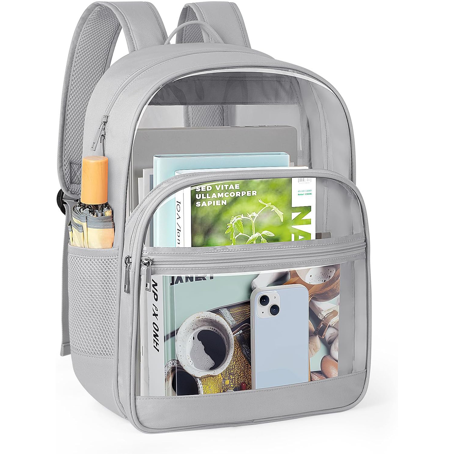 Factory direct sales of cross-border PVC backpacks, portable backpacks for outdoor travel, large-capacity, simple student schoolbags Item Picture