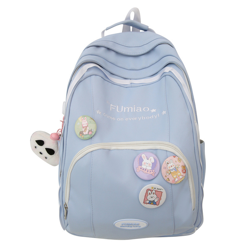 Forest-style versatile campus backpacks, large-capacity middle school schoolbags, durable for girls, high appearance standards, college student backpacks wholesale Item Picture