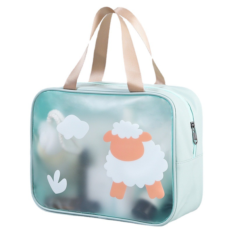 Dry-wet separated makeup bag, large capacity, high appearance level, fitness waterproof bag, swimsuit storage bag, swimming and toiletry bag Item Picture
