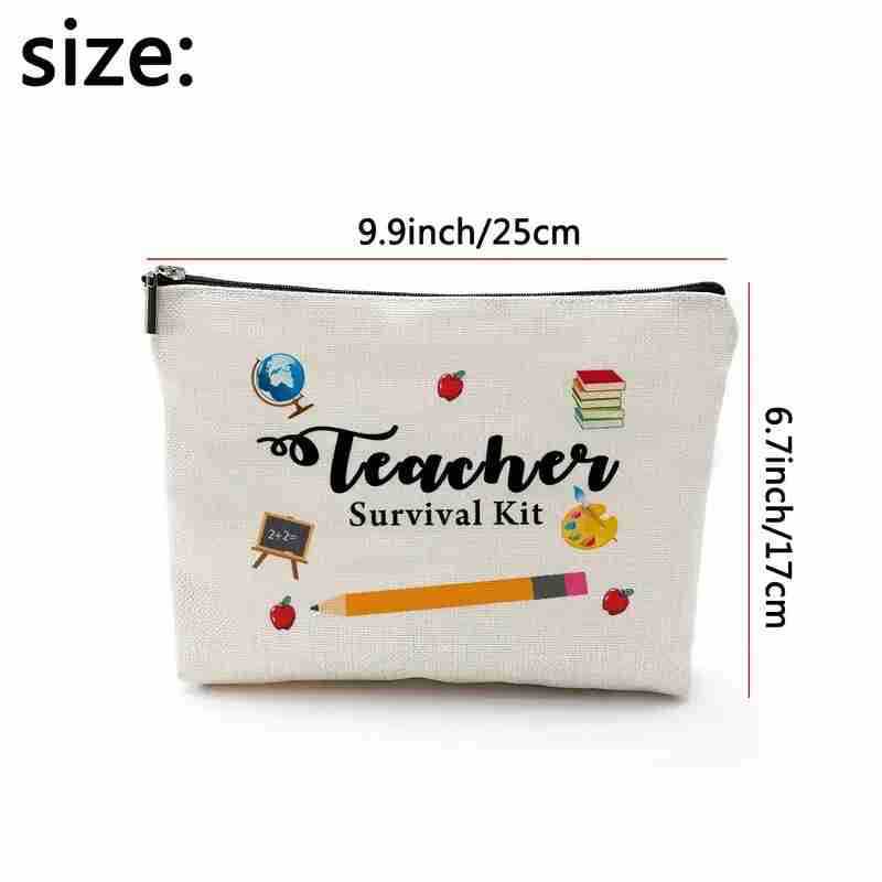 Cross-border temu best-selling portable makeup bags, teacher gifts, zipper bags, waterproof linen storage bags, storage bags and small bags Application Scenario