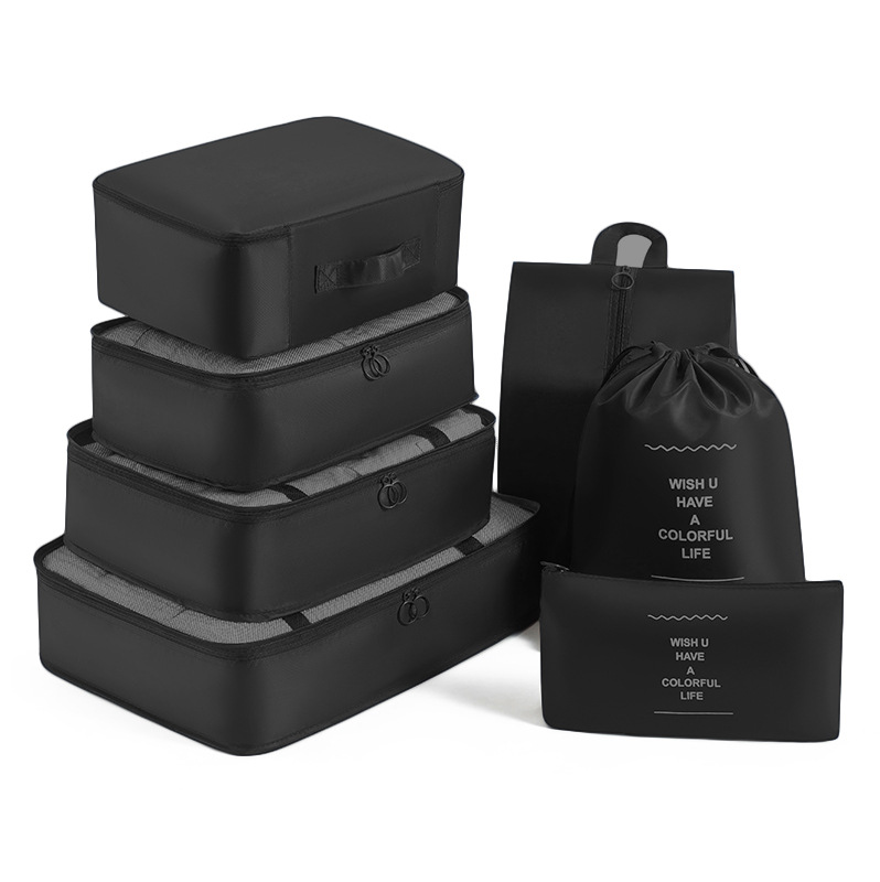 Wholesale of thickened multi-functional travel seven-piece storage bags, luggage and clothing classification and organization bags, storage bag sets Application Scenario