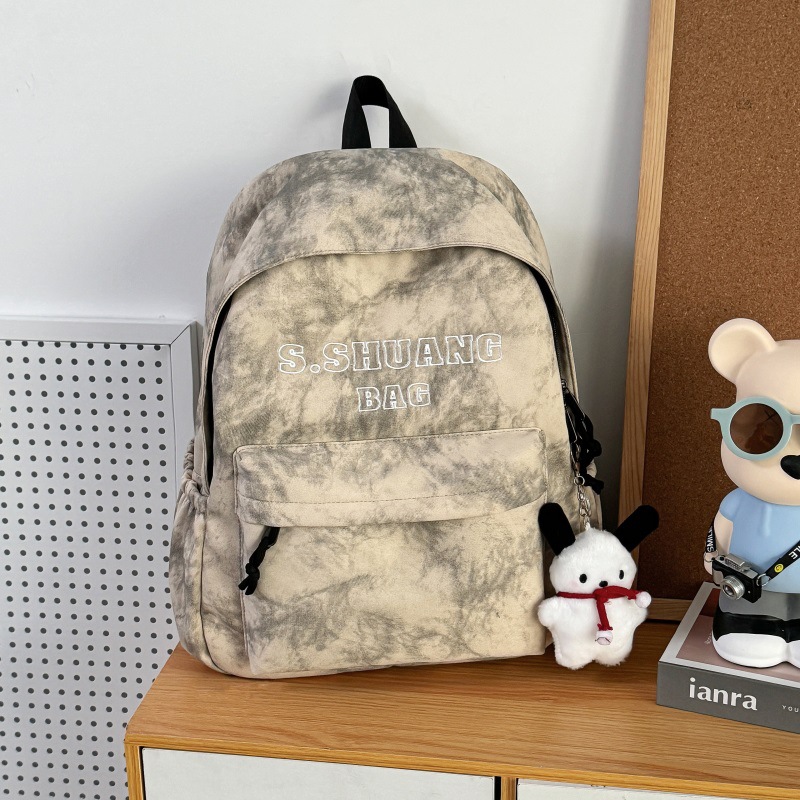 Japanese Harajuku retro letter backpack 2025 New Korean version simple and versatile student schoolbag with large capacity for women Application Scenario
