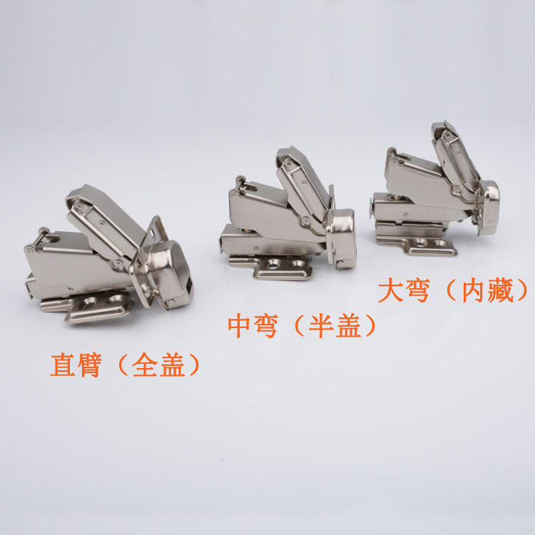Factory direct supply of 165-degree hydraulic buffer hinges, quick-installation special Angle hinges, 175-degree large Angle hinges Specification drawing