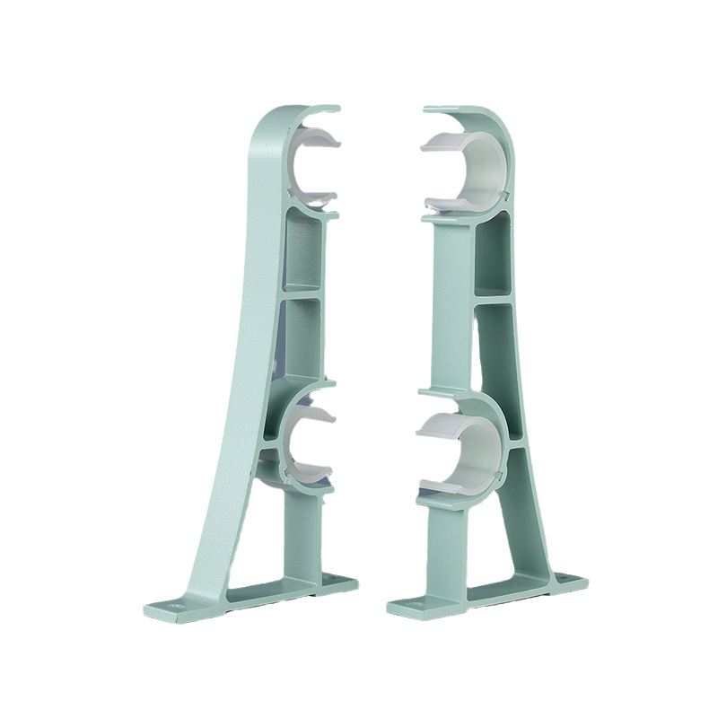Curtain rod Roman rod bracket accessories, thickened aluminum alloy side-mounted rod installation code, curtain track single and double rod bracket Item Picture